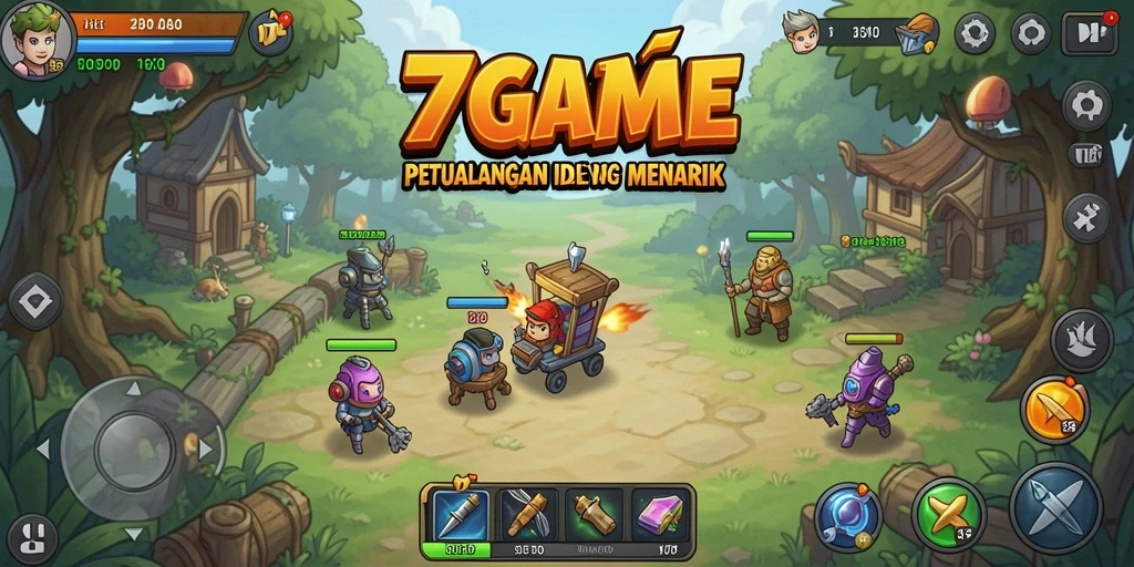 Tampilan gameplay 7GAME yang mengasyikkan dan penuh warna.