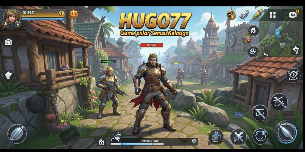 Tampilan gameplay HUGO77 yang menarik dan interaktif.