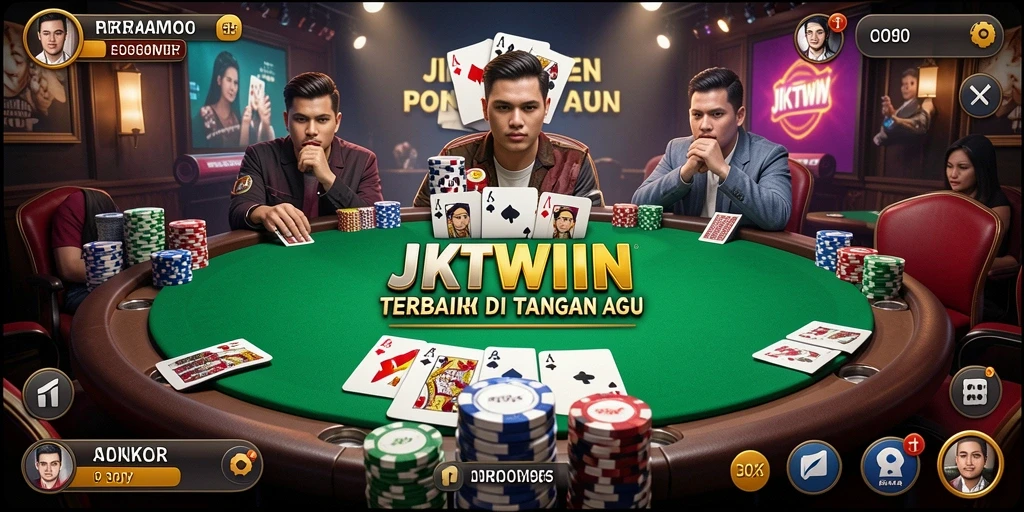 Tampilan menarik dari permainan Poker JKTWIN dengan interaksi pemain.