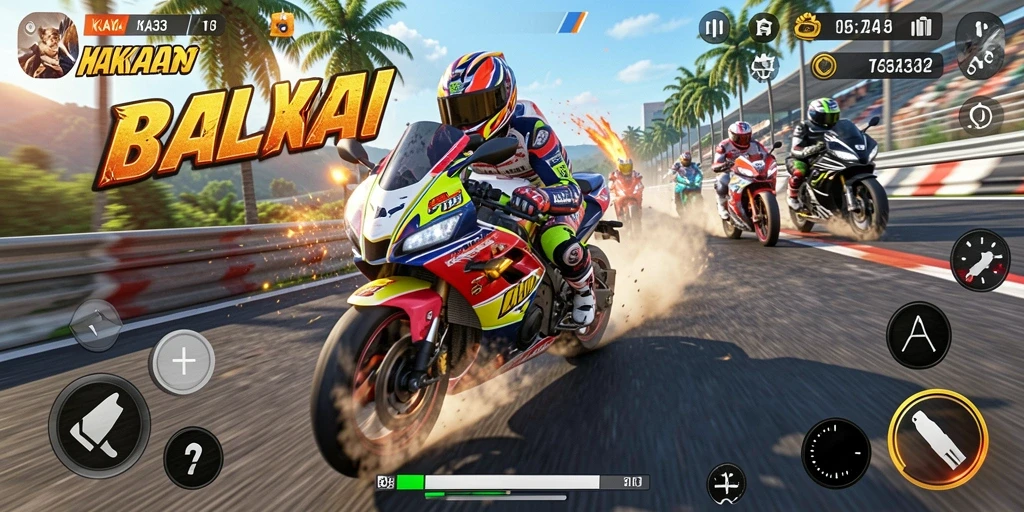 Tangkapan layar KAKA303 memperlihatkan aksi balapan motor yang mendebarkan.