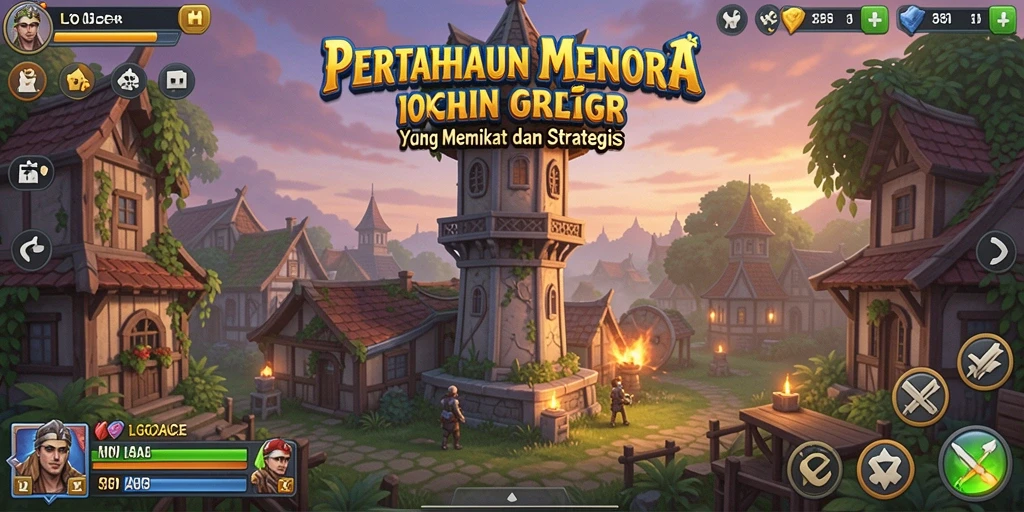 Tampilan gameplay menegangkan dari LGOACE dengan strategi Tower Defense.