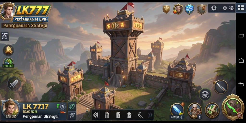 Screenshot menunjukkan pertempuran seru di dunia Tower Defense.