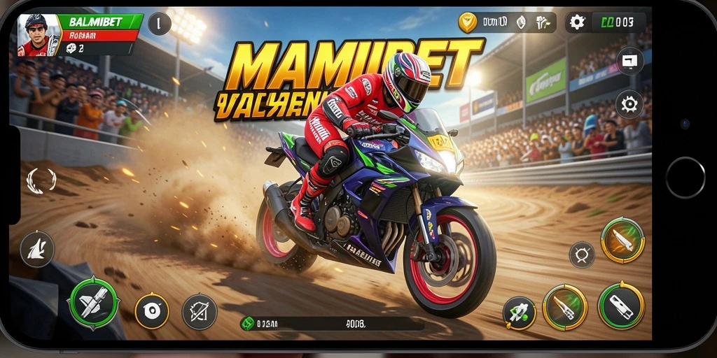 Gameplay seru MAMIBET dengan balapan penuh kecepatan dan tantangan.