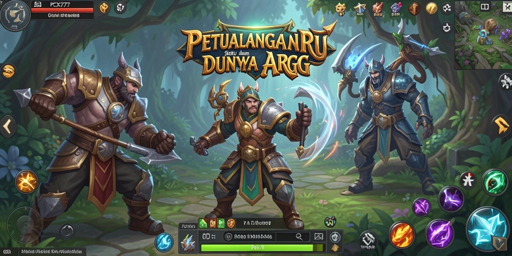 Tampilan mendebarkan dari pertarungan di dalam game ARPG PCX777.