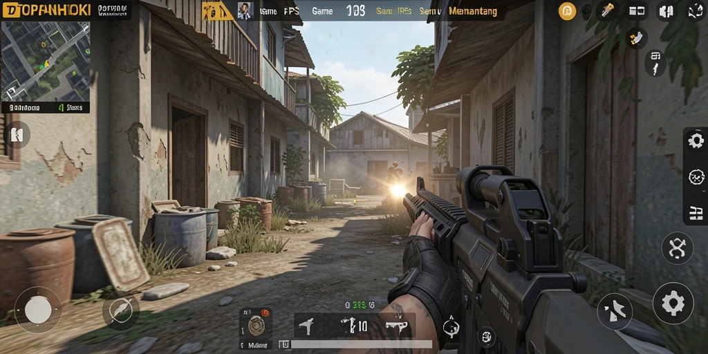 Tampilan gameplay penuh aksi di TOPANHOKI.
